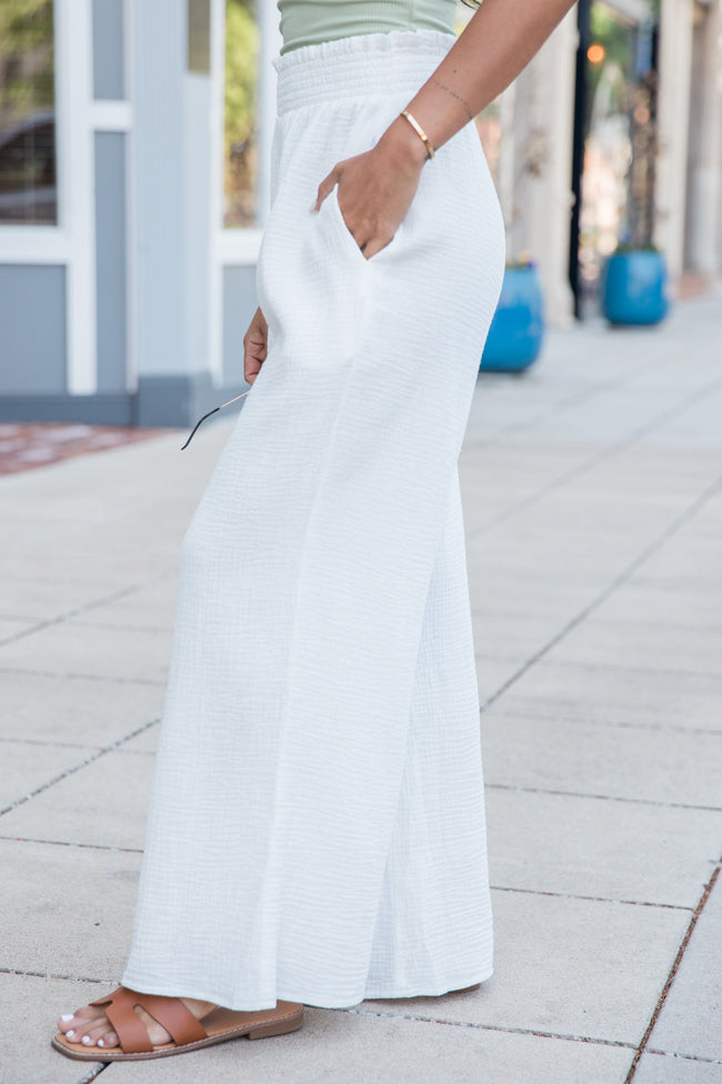 Let Me Adore You Ivory Gauze Beach Pants SALE