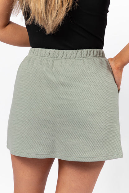 Have It My Way Sage Textured Knit Skort SALE