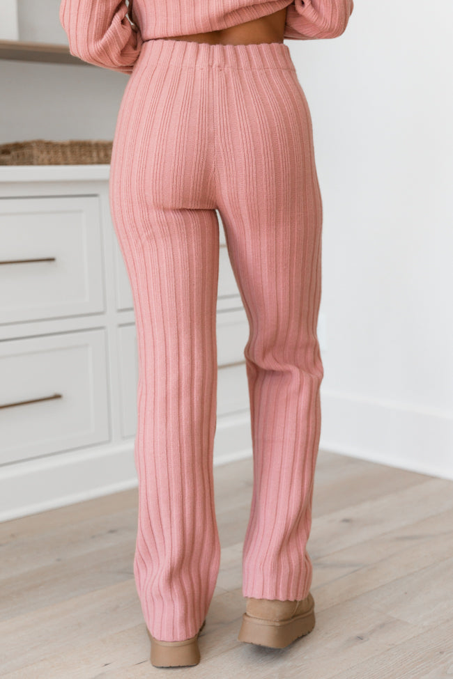 For The Long Haul Mauve Knit Pants