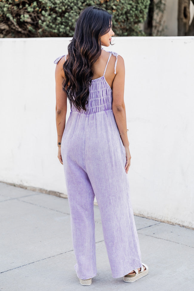 Jump For Joy Lavender Gauze Jumpsuit SALE